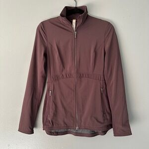 Lululemon Round-Trip Full Zip Jacket Wine Purple SZ 4